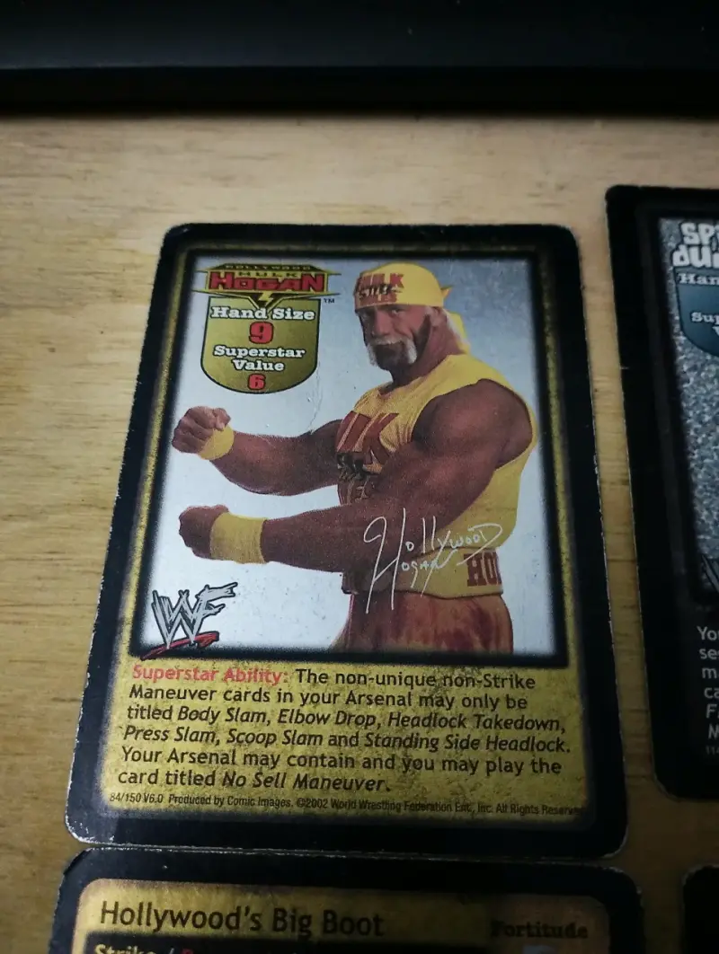 Carta coleccionable de Hulk Hogan WWF - 9