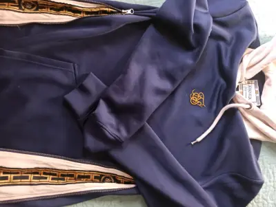Polerón con capucha SikSilk azul y beige - miniatura 3