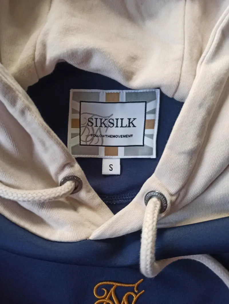 Polerón con capucha SikSilk azul y beige - 4