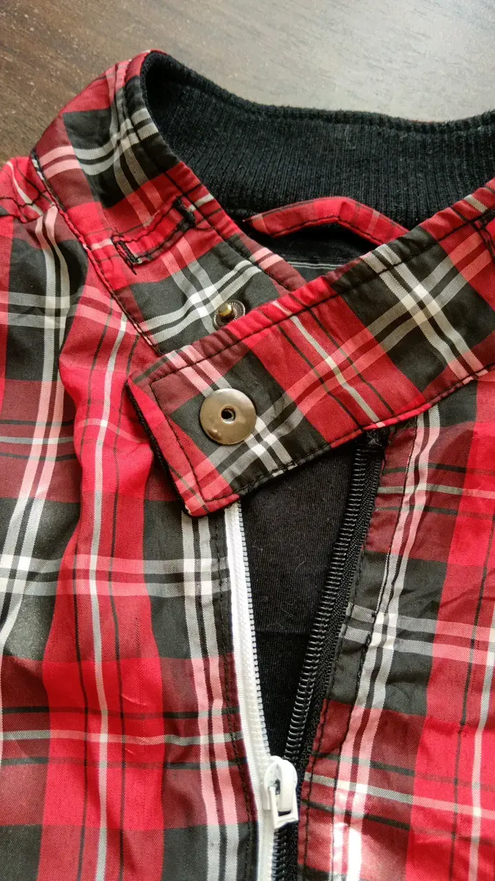 Chaqueta cuadrillé roja - 4