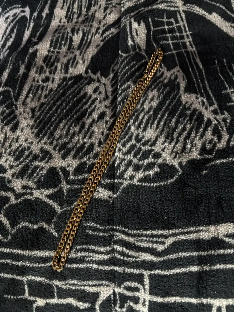 Cadena de plata 925 bañada en oro estilo cubano