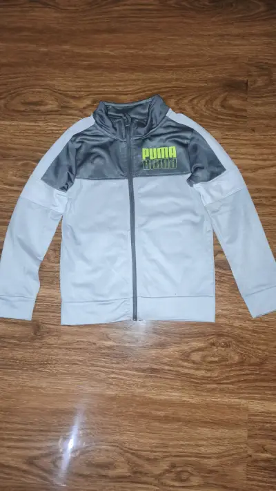 Chaqueta deportiva Puma gris para niños - miniatura 1