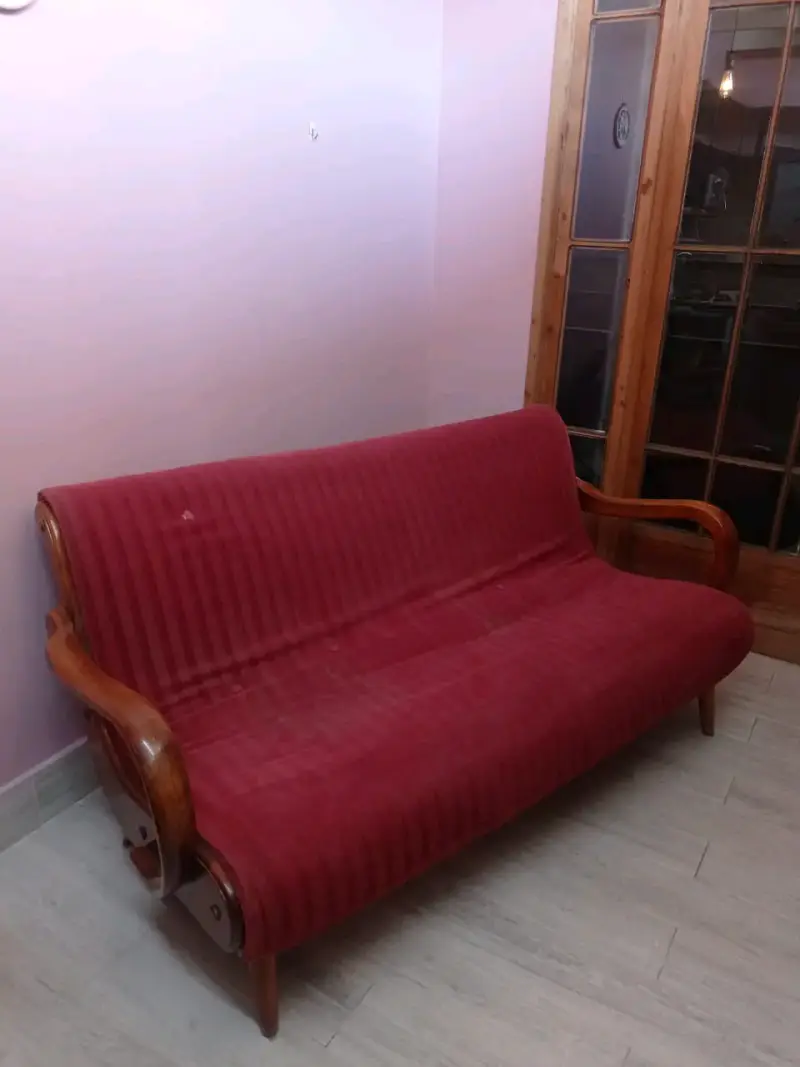 Sofá vintage de madera nogal - 3