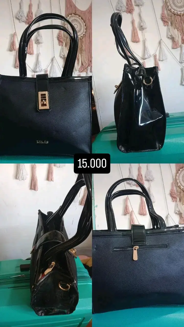 Elegante cartera negra de terciopelo Lilás - 6