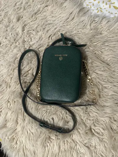 💚 Mini Crossbody Michael Kors Verde Botella 💚 - miniatura 1