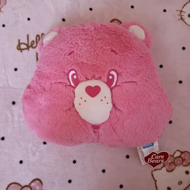 Cojín peluche Care Bears rosa almohada