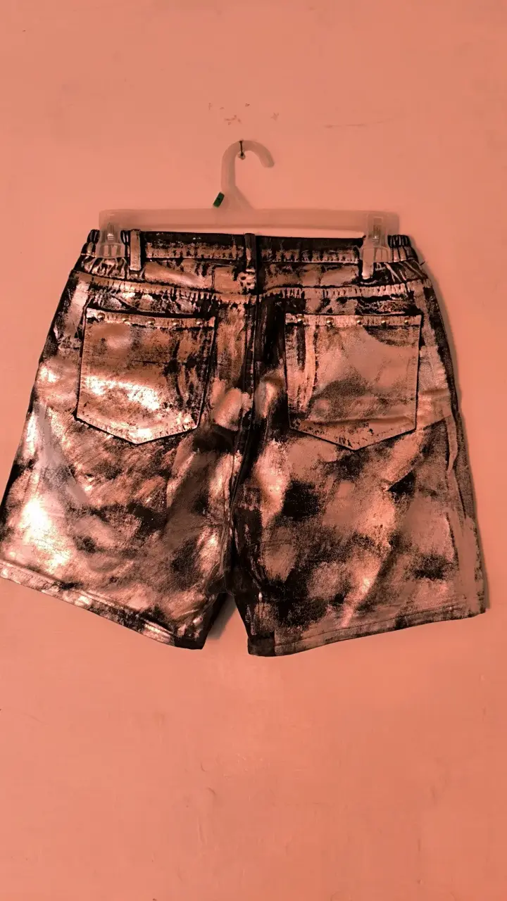 Shorts metálicos plateados Sybilla - 2