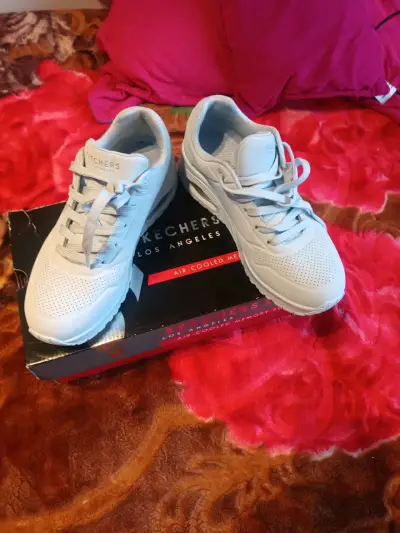 Zapatillas Skechers blancas para mujer - miniatura 5