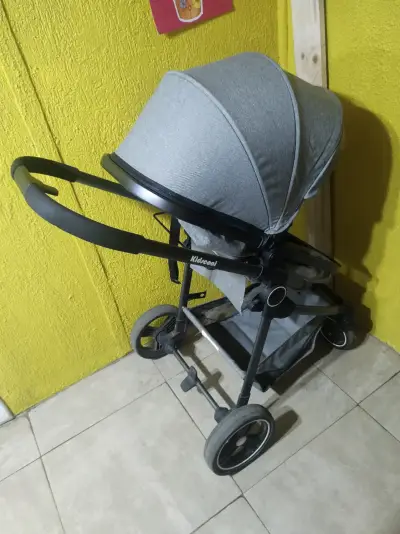 Coche cuna de bebé Kidscool gris plegable - miniatura 2