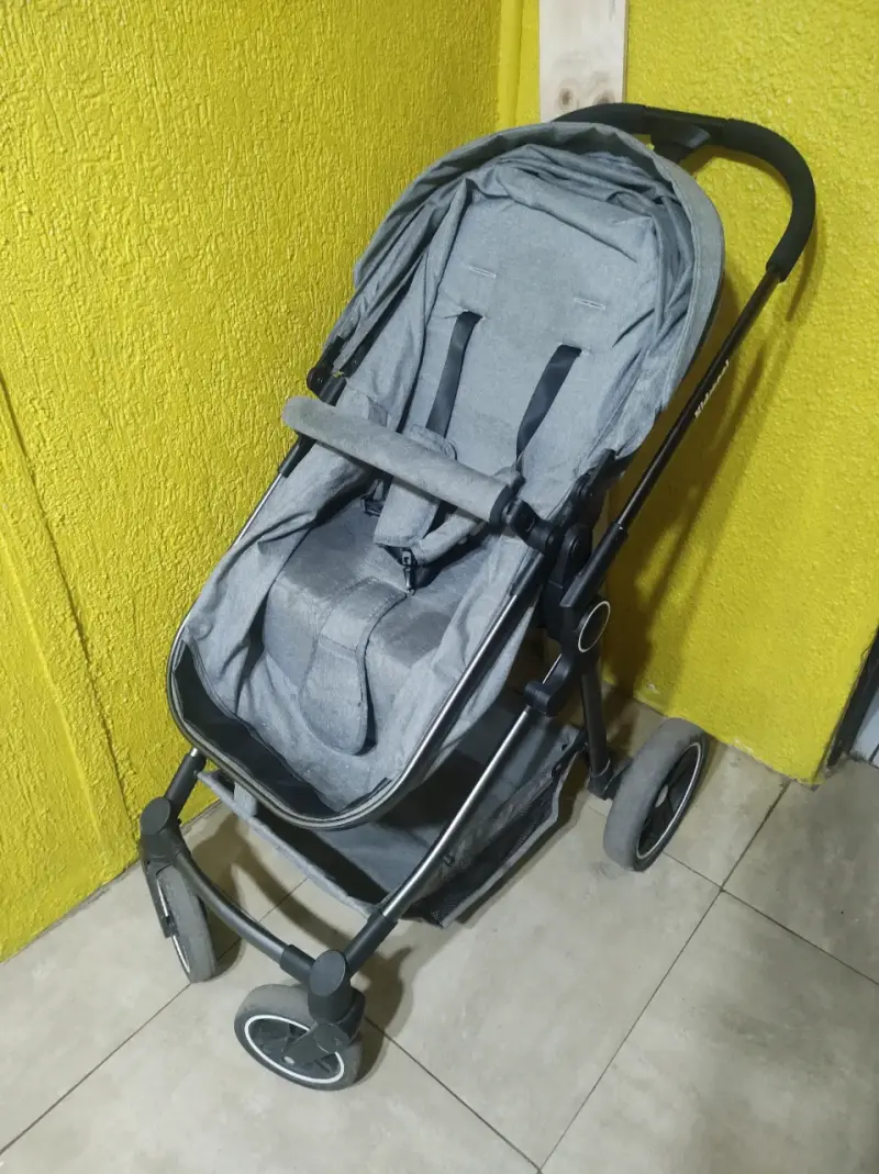 Coche cuna de bebé Kidscool gris plegable - 3
