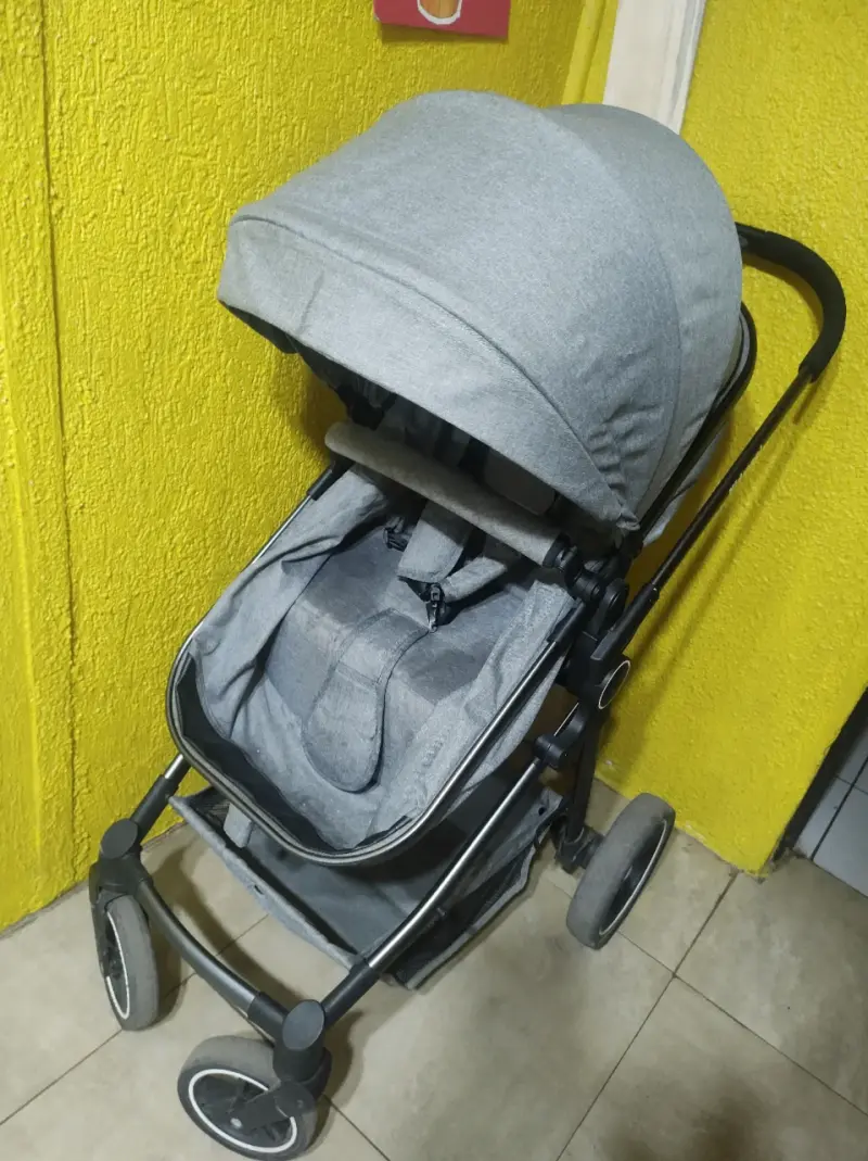 Coche cuna de bebé Kidscool gris plegable - 4