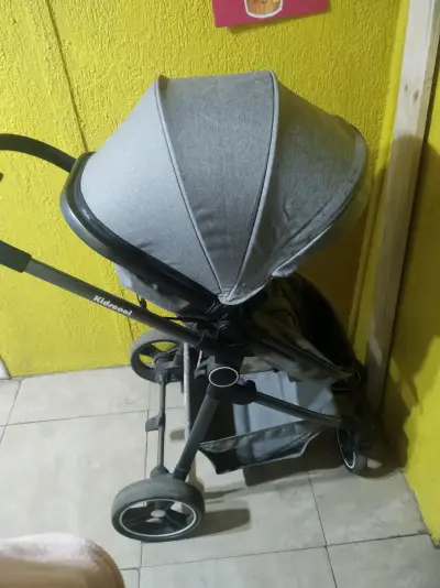 Coche cuna de bebé Kidscool gris plegable - miniatura 8