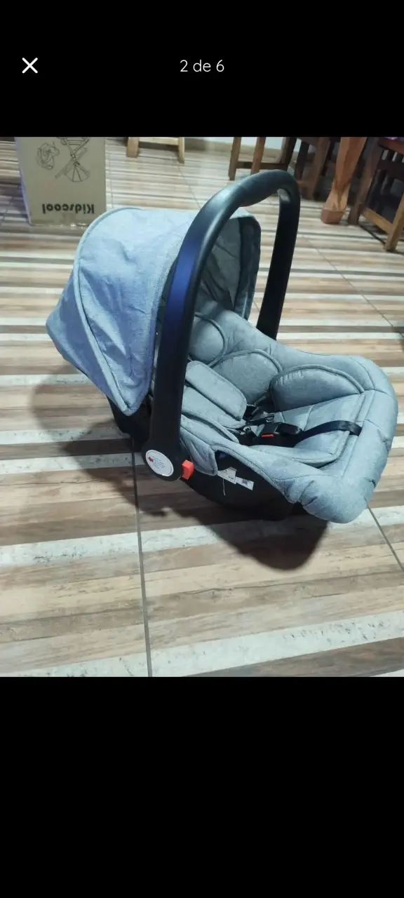 Coche cuna de bebé Kidscool gris plegable - 11