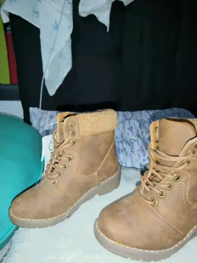 Botines de cuero camel talla 28 - miniatura 2