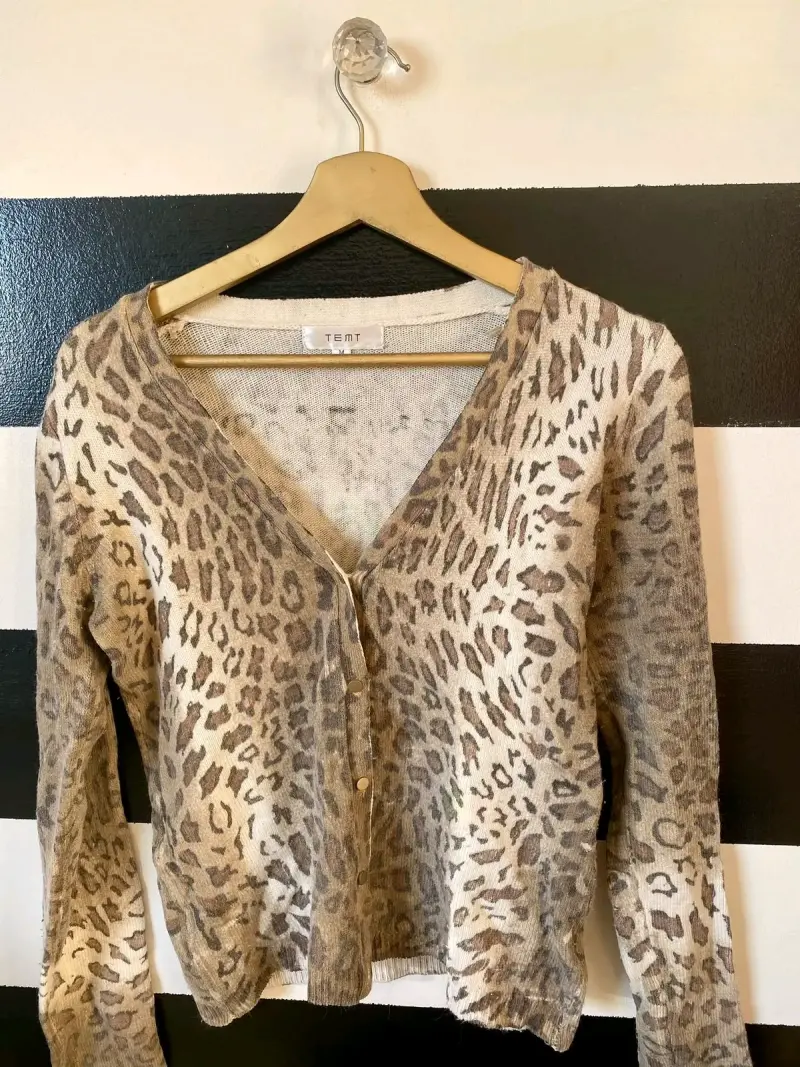 Cardigan animal print TEMT para mujer