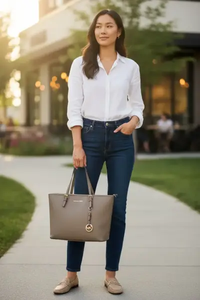 🤎 Cartera Michael Kors Jet Set Travel Tote S 🖤 - miniatura 6
