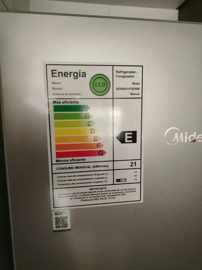 Refrigerador Midea de acero inoxidable - 2