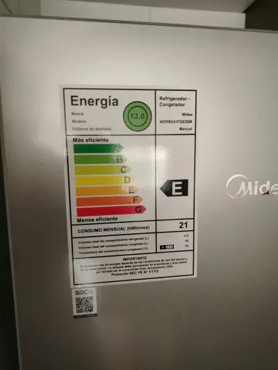 Refrigerador Midea de acero inoxidable - miniatura 2