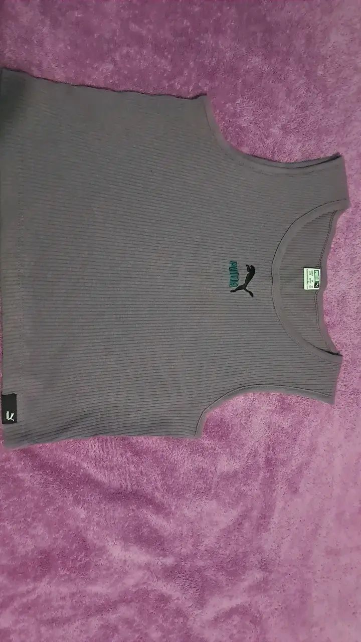 Polera sin mangas Puma gris - 1