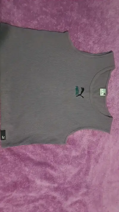 Polera sin mangas Puma gris - miniatura 1