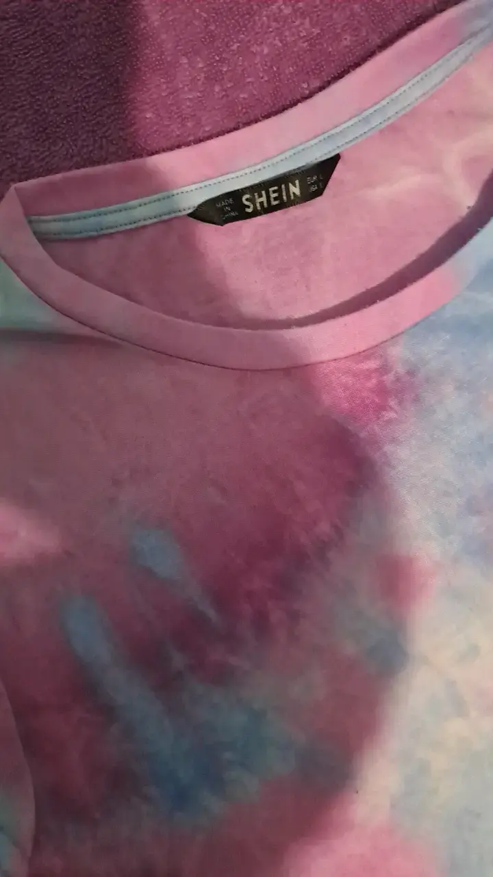 Vestido tie-dye rosa y azul de Shein - 2