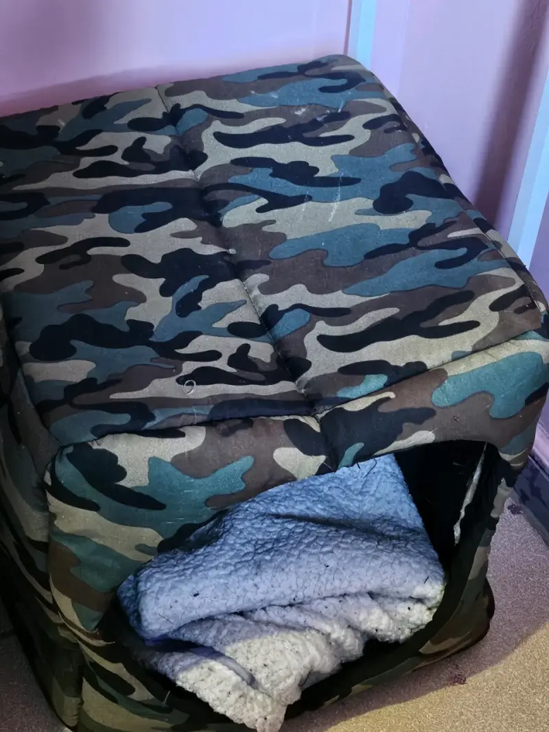 Cama para mascotas camuflaje con cojin - 2