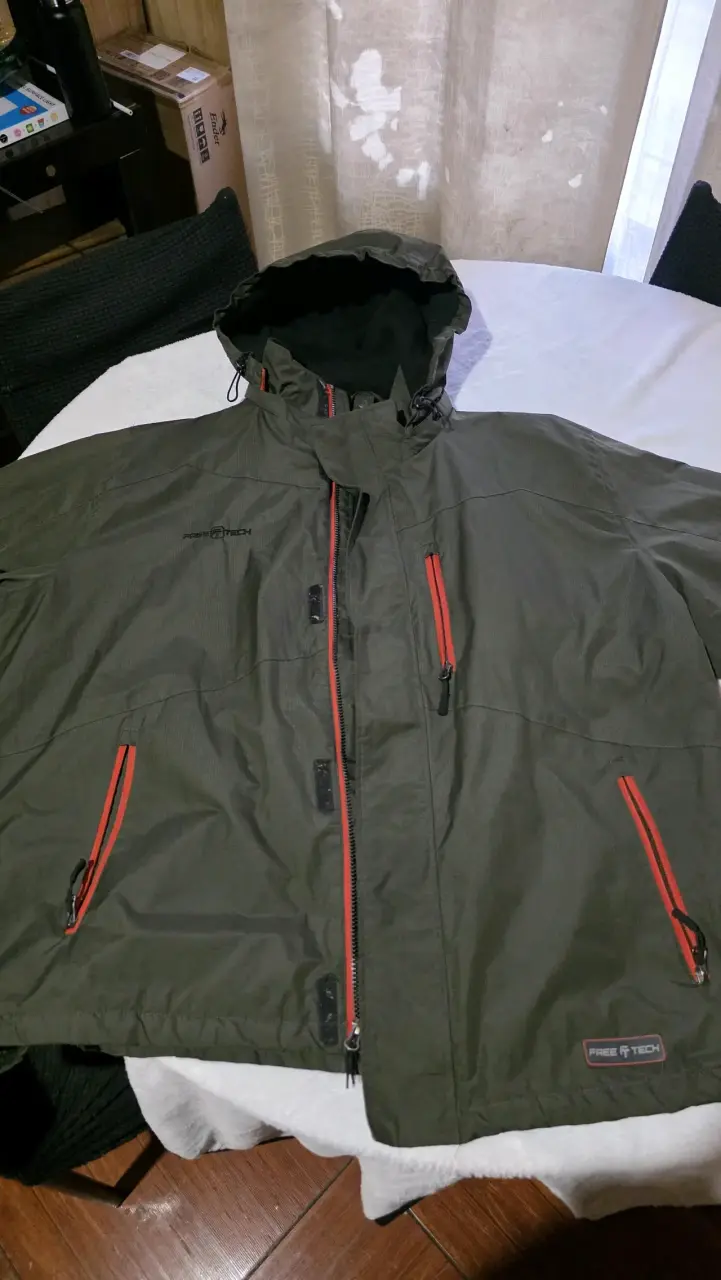 Chaqueta impermeable Free Tech verde 3XL - 1