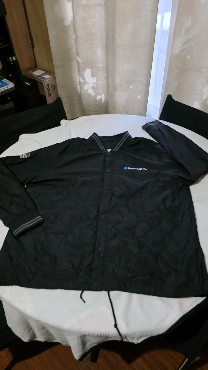 Chaqueta negra HearingLife cortaviento 2XL