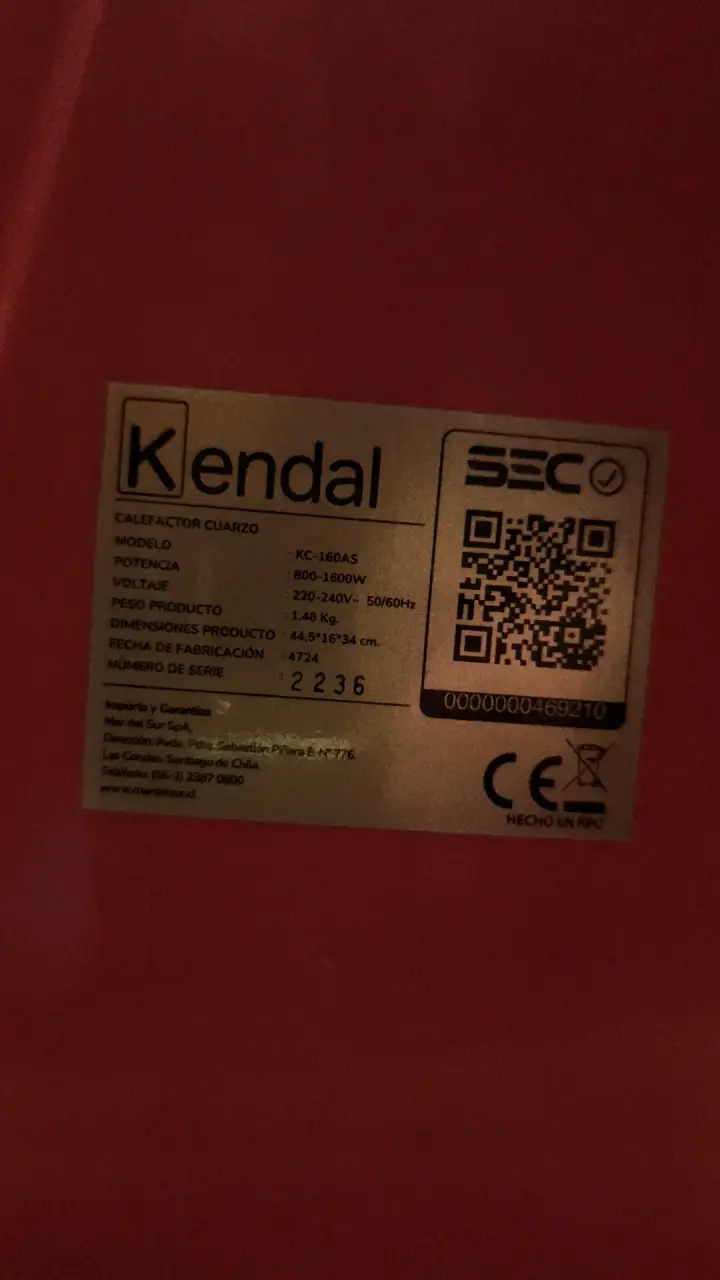 Calefactor eléctrico Kendal portátil - 3