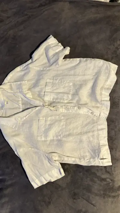 Camisa de lino blanca - miniatura 1