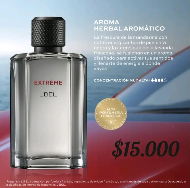 Perfume L'Bel Extrême aroma herbal aromático