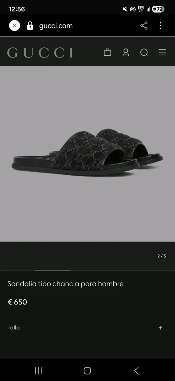 Sandalias Gucci negras de lujo - 3
