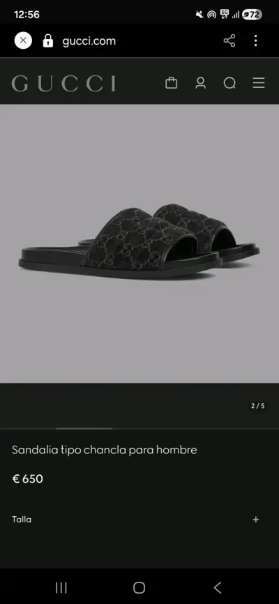 Sandalias Gucci negras de lujo - miniatura 3