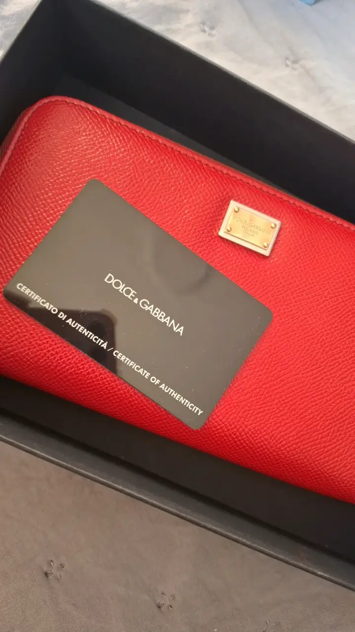Cartera roja Dolce & Gabbana de cuero - 1