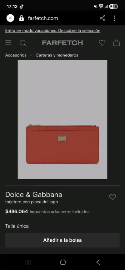 Cartera roja Dolce & Gabbana de cuero - miniatura 6