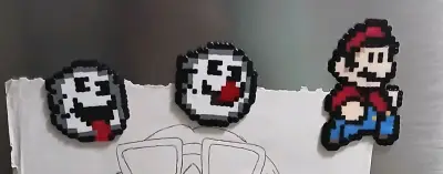 Set 5 Imanes Mario Bros pixel art (hama beads) - miniatura 4