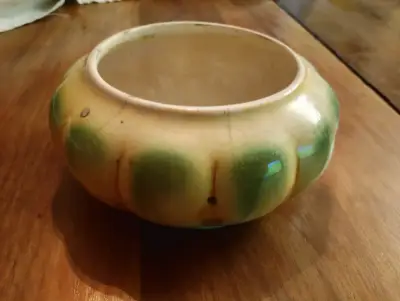 Cuenco cerámica  de Lota vintage verde y beige - miniatura 1