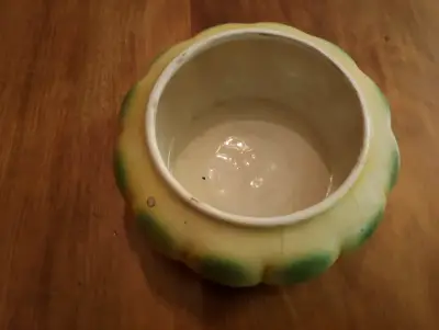 Cuenco cerámica  de Lota vintage verde y beige - miniatura 2