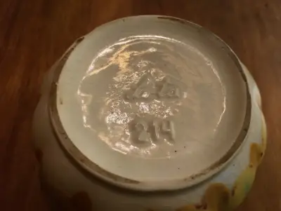 Cuenco cerámica  de Lota vintage verde y beige - miniatura 5