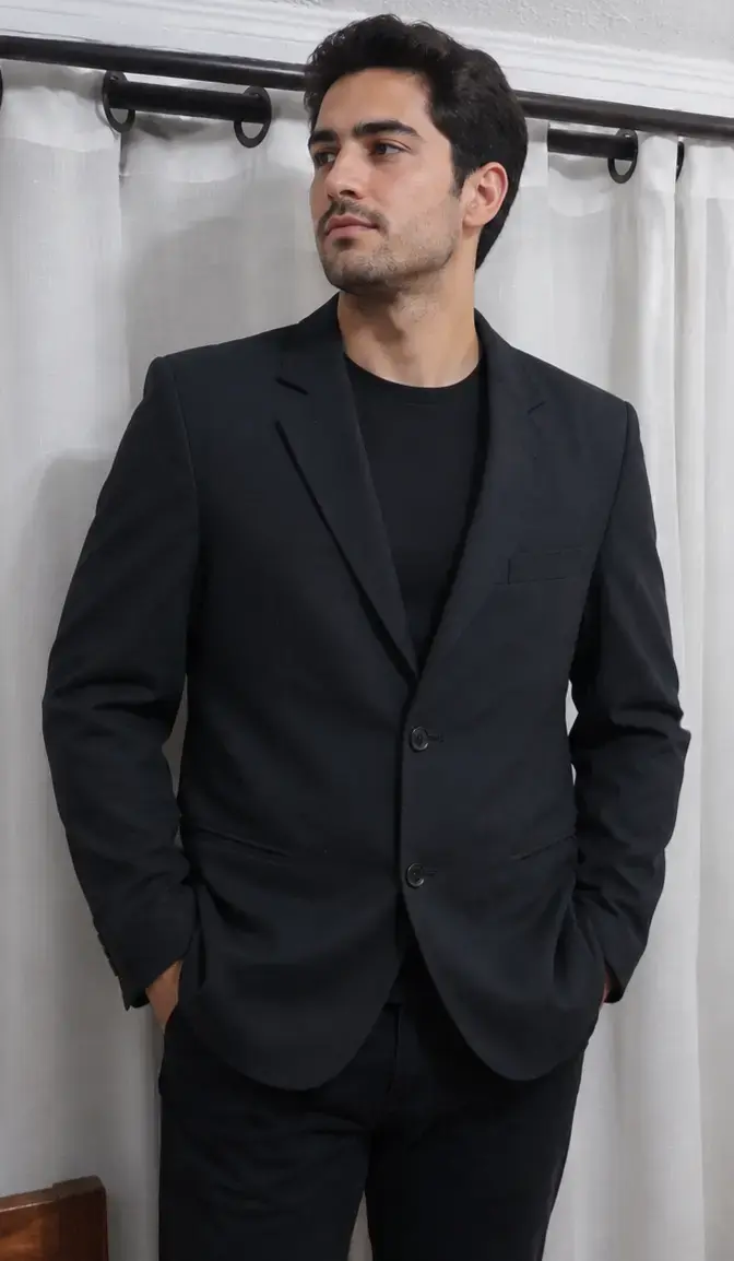 Blazer negro elegante para hombre - 2
