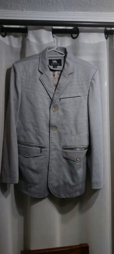 Blazer gris marca Elefante con bolsillos - miniatura 1