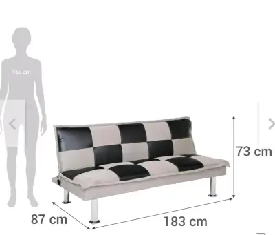 Sofá cama bicolor en buen estado - miniatura 3