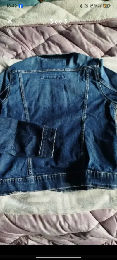 Chaqueta de mezclilla azul talla S - miniatura 3