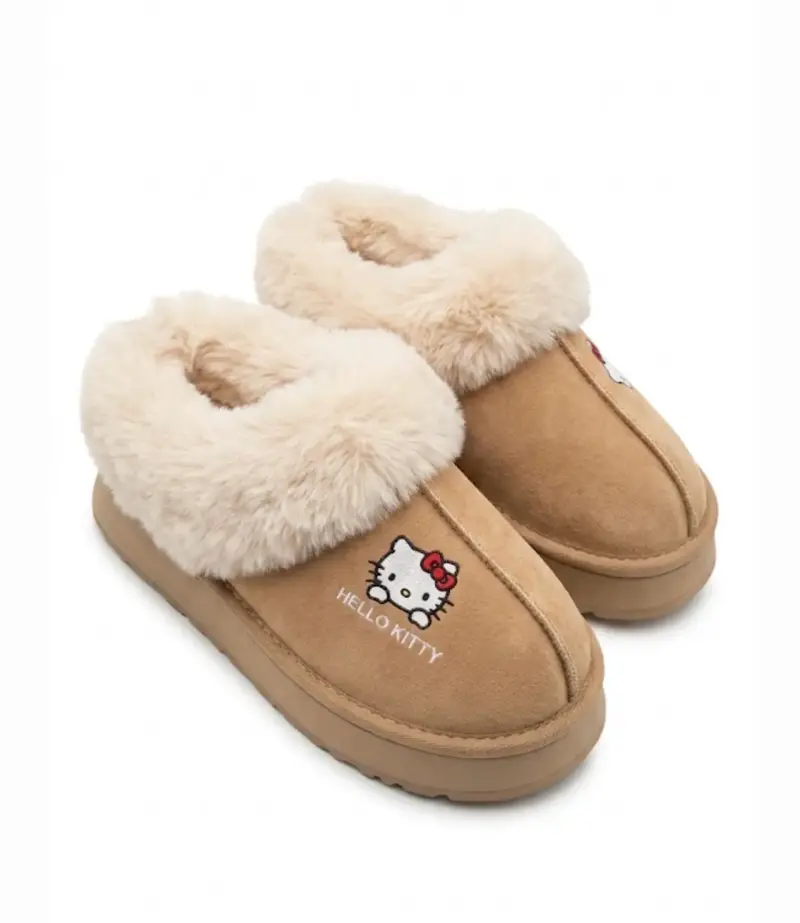 Pantuflas Hello Kitty con forro de felpa