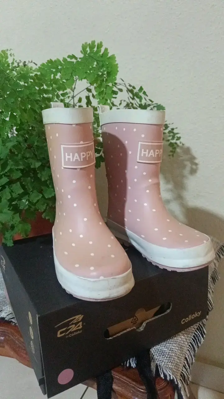 Botas de lluvia infantiles rosadas - 2