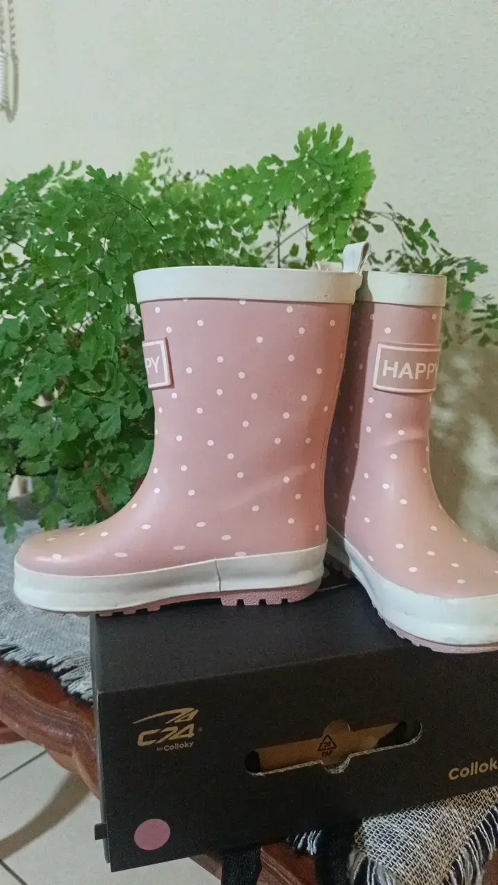 Botas de lluvia infantiles rosadas - 3