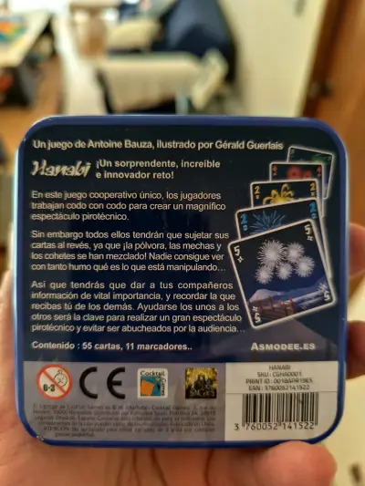 Juego de cartas Hanabi en caja metálica - miniatura 2