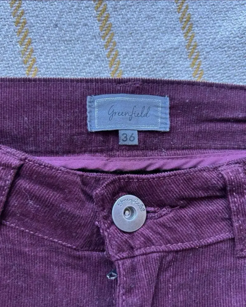 Pantalón burdeo cotelé - 2