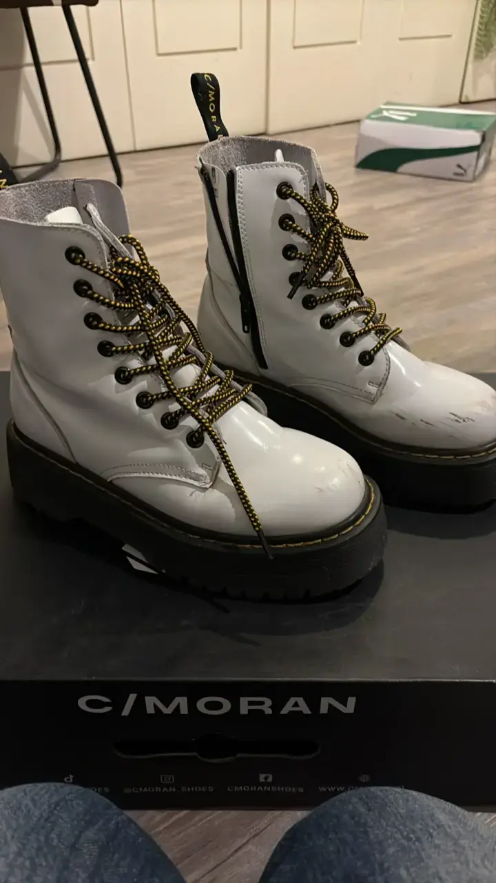 Botas blancas C/Moran con plataforma - 1