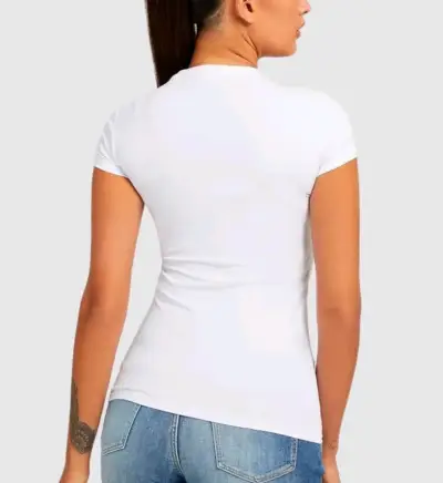 Polera Blanca Guess Logo Floral con Predrería M/L - miniatura 4